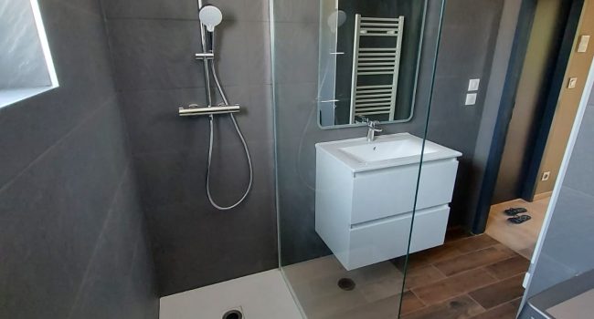 rénovation salle de bain douche italienne