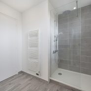 salle de bain rénovée avec douche