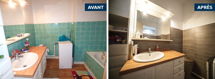 avant apres salle de bain décoration