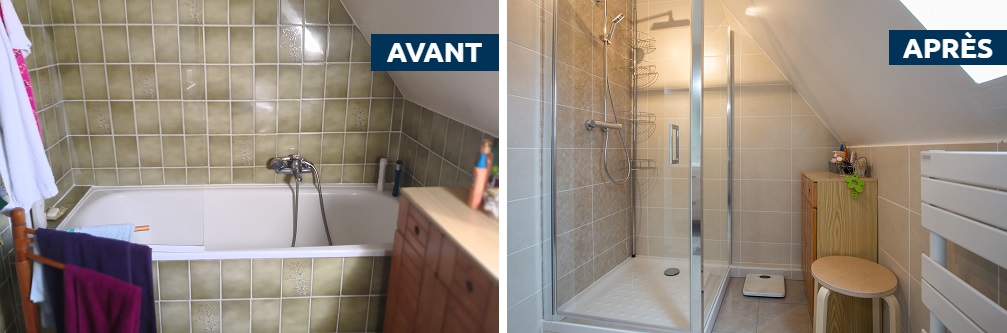 renovation avant après salle de bain 